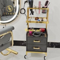 Xe Đẩy Mạ Vàng 3 Tầng Chuyên Dùng Cho Spa , Thẩm Mỹ Viện