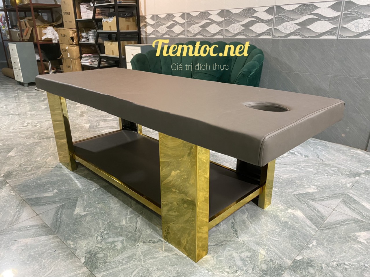 Giường Massage Khung Inox Gold: MSP 701