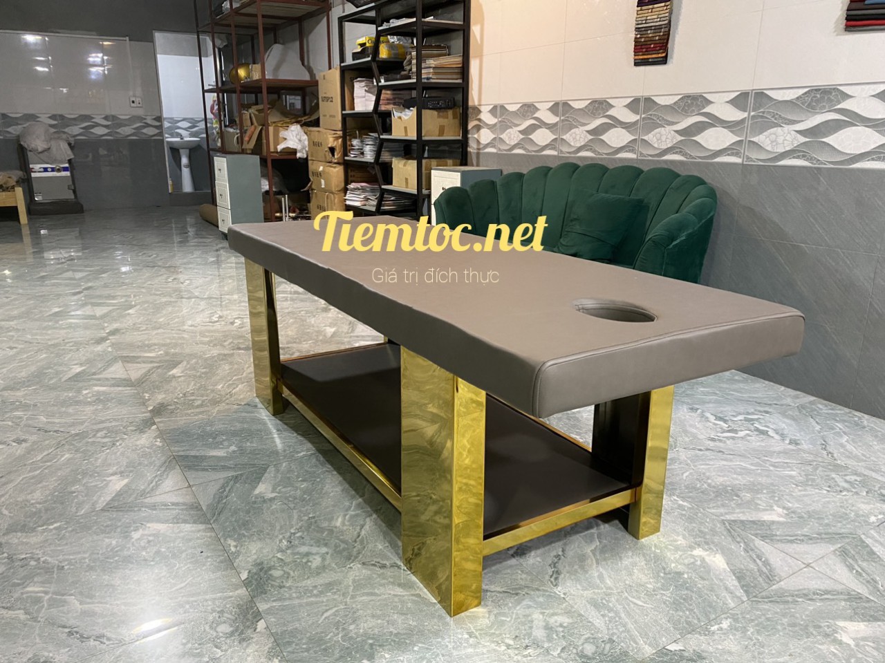 Giường Massage Khung Inox Gold: MSP 701