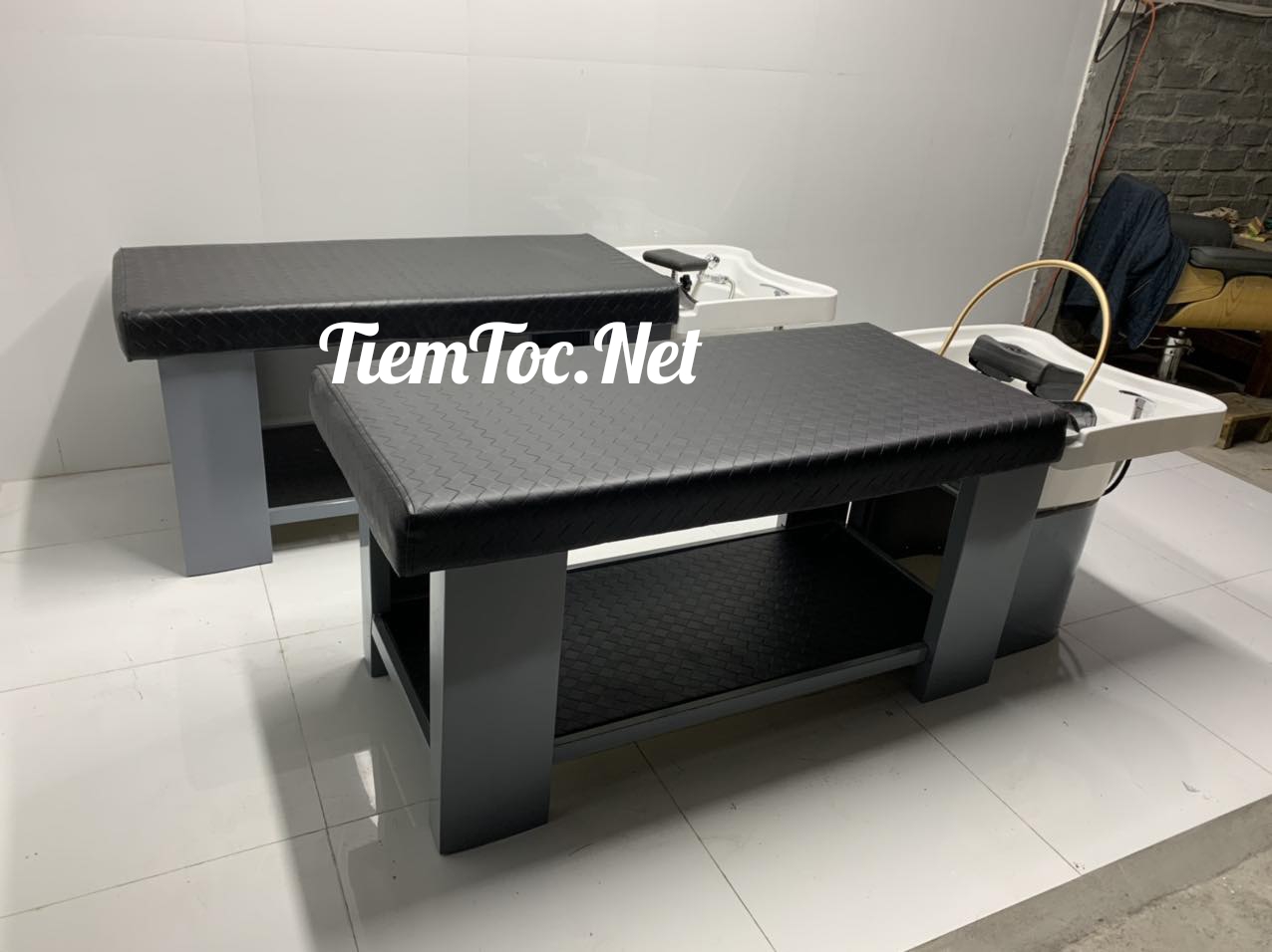 Giường Gội 2in1 Chậu Nhựa, Khung Thép Mạ : 703